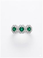 Ringe Giorgio Visconti Dame TRILOGY SMERALDI in Weißgold Smeraldo 0.41 Ct ABX15044S - ABX15044S